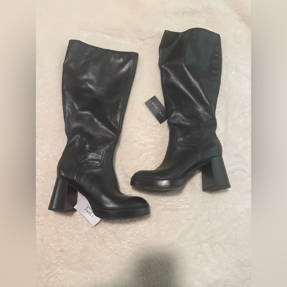 Naturalizer Black Heeled WIDE CALF Boots